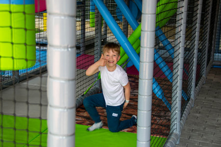 Elementary school playground on a bright day. in playground differs wooden boxes High quality photoの写真素材