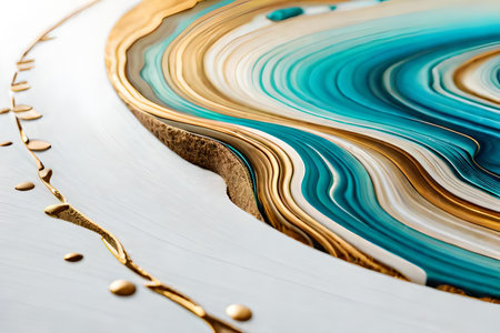 Marble abstract acrylic background. Marbling artwork texture. Agate ripple pattern. Gold powder. liquid marble art. color texture. Generate AIの素材