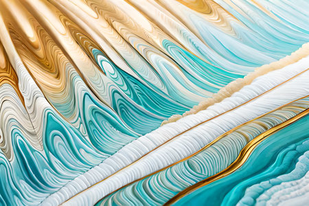 Original artwork photo of marble ink abstract art. High resolution photograph from exemplary original painting. Abstract painting was painted on HQ paper texture to create smooth marbling pattern.の素材