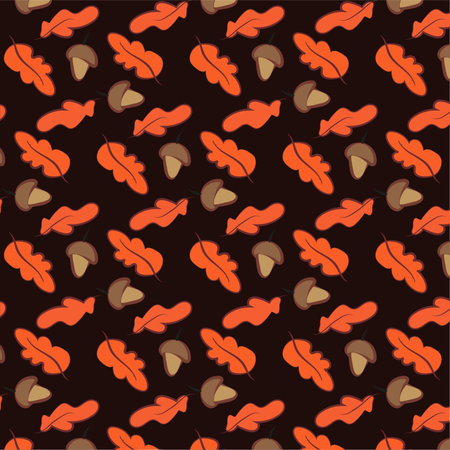 Autumn pumpkins with teal background pattern. Maple leaves, sunflowers, flowers ditsy. Perfect for fall, Thanksgiving, holidays, fabric, textile. Seamless repeat swatch. Vector illustrationのイラスト素材