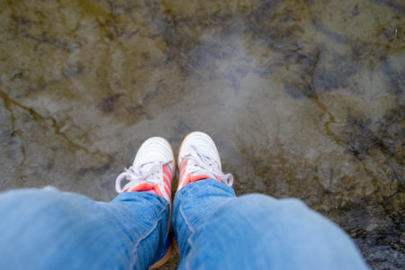 Kids having fun in ferris wheel with chains, carousel ski flyer in amusement park in Targoviste, Romania, 2020. High quality photoの写真素材