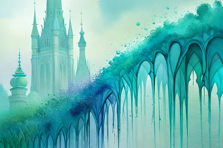 Marble abstract acrylic background. Marbling artwork texture. Digital Illustration Generated AIの素材