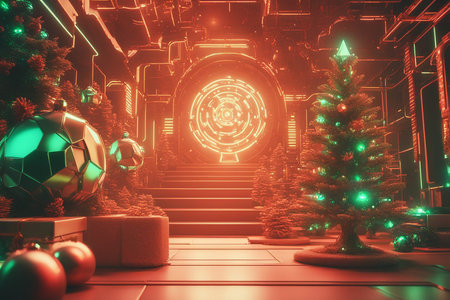 Cute Cartoon Snake. Chinese 2025 New Year symbol, happy animal character mascot in Santa hat. Happy funny serpent with spots on skin. Colored flat 3D illustration isolated on colorful backgroundの素材