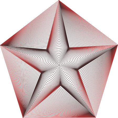 star sign 3d illustration symbol lines cinema pictogramのイラスト素材