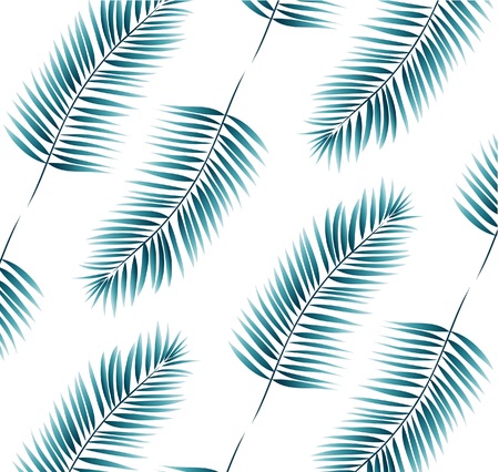 leaves palm pattern green blue nature treeのイラスト素材