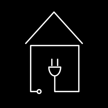 electricity communication house icon infografic service pictogramのイラスト素材