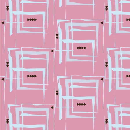 rectangle pattern triangle cover print lines blue pinkのイラスト素材