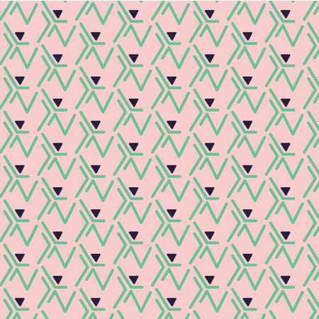 Print lines triangles geometric background. Vector symmetric modern hipstern texture. Textile peretition beige cover.のイラスト素材