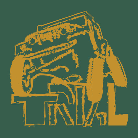 trial cars cartoon sketch design print illustrationのイラスト素材