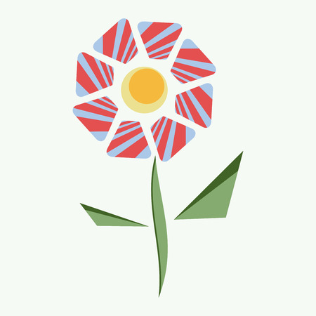 abstract flower fabulous cartoon summer illustrationのイラスト素材
