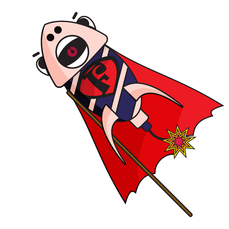 fireworks fireworkman with angry facial expression illustratorのイラスト素材