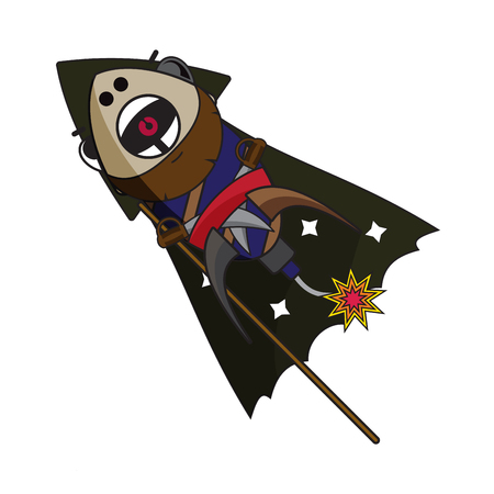 fireworks pirate with angry facial expression illustratorのイラスト素材