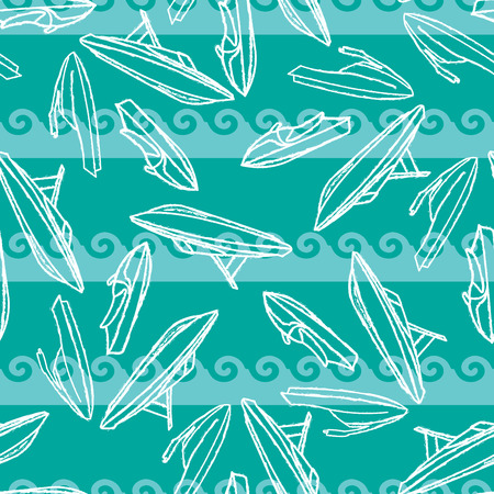 Pattern water transport on a blue background with wavesのイラスト素材