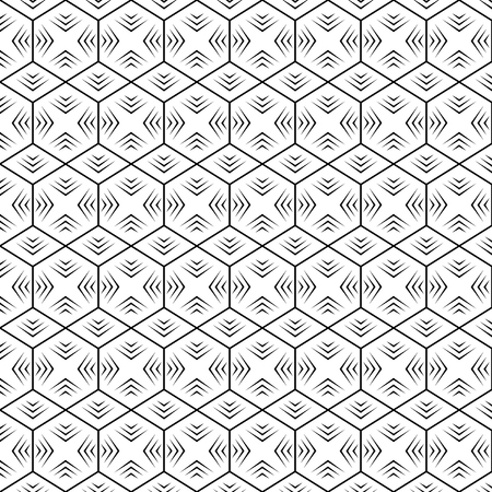 Vector lines arrows pattern. Modern stylish texture. Repeating geometric background with linear rectangles rhombs and arrowsのイラスト素材