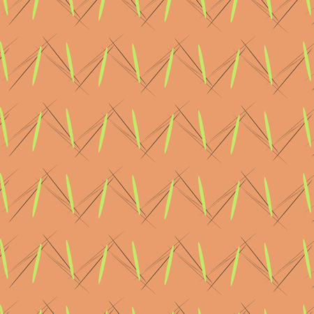Orange pastel vector cover of printable texture, minimal label design for banner, poster, flyer. Hipster repeating abstract design background. Modern and stylish yellow neon wavesのイラスト素材