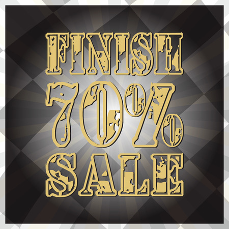 Design finish sale banner illustration. Big discountのイラスト素材