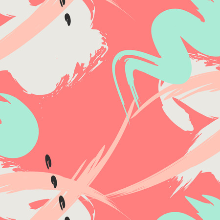 Hand drawn abstract card with geometric elements. Modern abstract design poster, cover,card design. Expressive organic brush strokes wallpaper print .Speed style lines art light pastel background.のイラスト素材