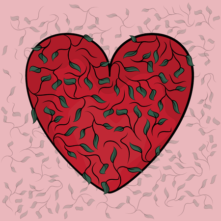 Decorative Valentines heart backgrounds.のイラスト素材