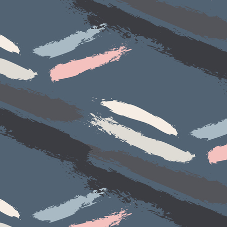 Expressive minimalistic pattern. Contemporary green pastel decoration. Hipster hand drawn brush print. Stylish vector geometric strokes fantasy print .Speed style artのイラスト素材
