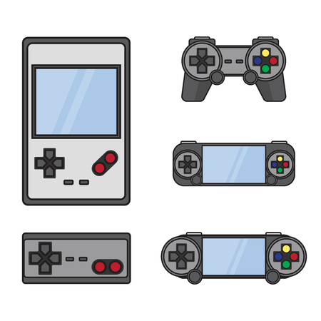 Gamepad set vector illustration isolatedのイラスト素材