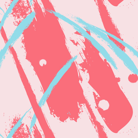 Grunge vector texture pattern in pink blue beige for print, fabric, wallpapers, clothes. Retro ornament by brush abstract background.の写真素材