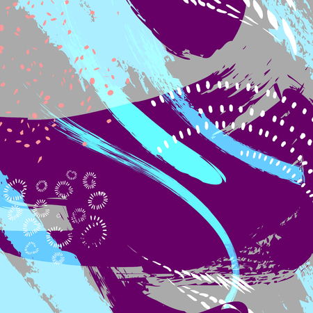 Painted blue grunge stripes patternのイラスト素材