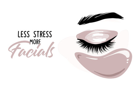Lash making poster, beauty eye lashes design quoteのイラスト素材