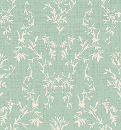 Acanthus geometric royal print, Vintage sage green texture. NAture classic background. Art deco old style wallapper vectorのイラスト素材