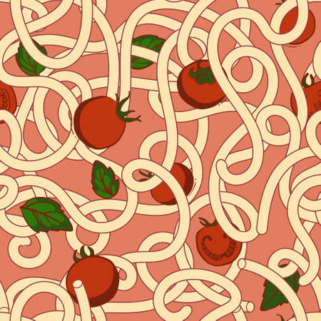 Spaghetti pasta bolognese italian food. Fast food illustrationの写真素材