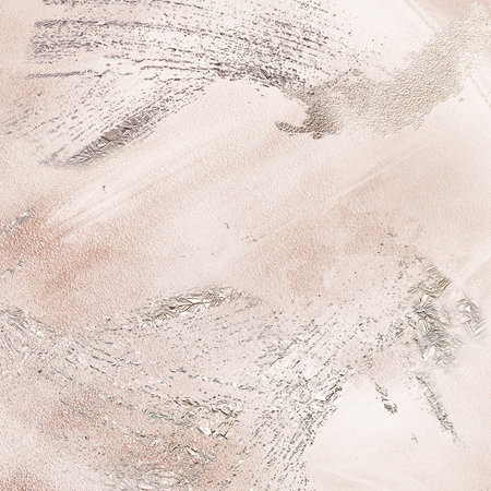Delicate beige silk design abstract painting background with silver dust textureの写真素材