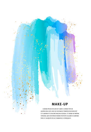 Blue watercolor splash abstract texture liquid design , pastel handmade banner. Abstract purple alcohol ink on white background. The color splashing in the paper vector designのイラスト素材