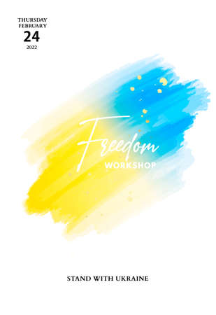Stand with Ukraine. Support Ukraine. Stop the war. Ukraine flag , peace bannerのイラスト素材
