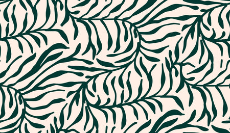 Matisse nature print, modern minimalist illustration. Trendy seamless pattern, contemporary art. Botanical drawing , hipster designのイラスト素材