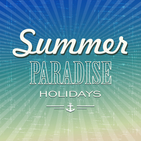 Summer abstract background with solar rays. Vector illustration.の写真素材