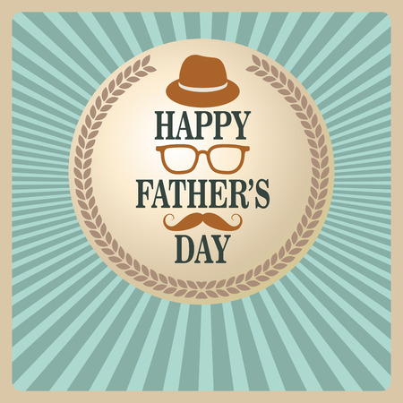 Happy Father's Day in retro style. Vector illustration.のイラスト素材