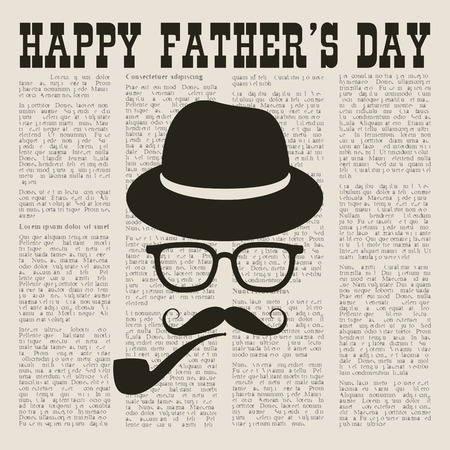 Happy Father's Day in retro style. Vector illustration.のイラスト素材