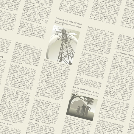 seamless background of pages of vintage newspapers. vector illustrationのイラスト素材