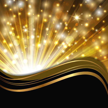 abstract shimmering background with magic lights and decorative wave abstract shimmering background with magic lights and decorative wave