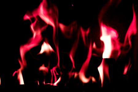 Fire in the fireplace