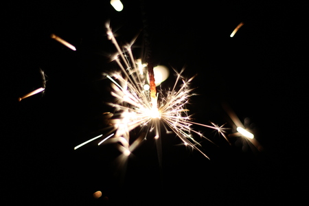 Christmas Sparklerの写真素材