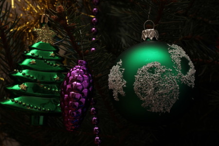 Decoration hanging on Christmas tree Photo of Czech Republic Europeの写真素材