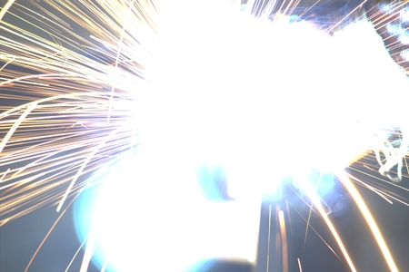 Welding steel with sparks