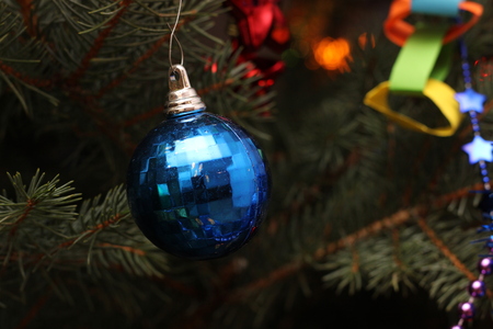 Decoration hanging on Christmas tree Photo of Czech Republic Europeの写真素材