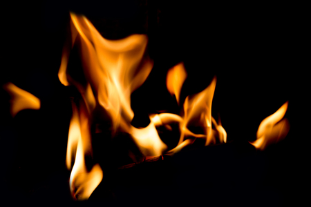 Fire in the fireplace