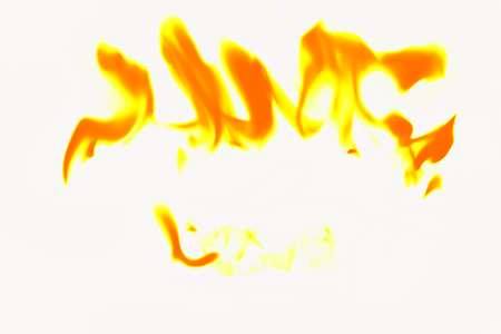 Fire - Abstraction on white background.