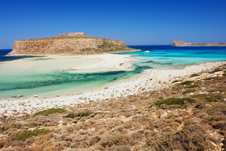 Balos beach, the most beautiful beach on Creteの写真素材