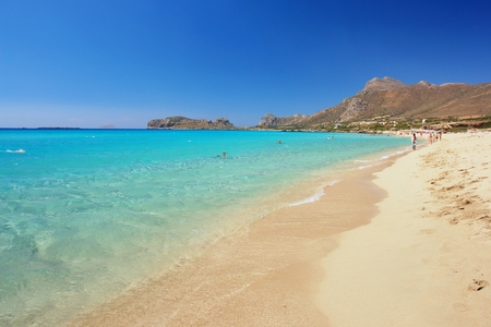 View of the Falassarna beach, Crete, Greeceの写真素材