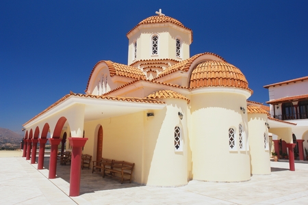 Greek monastery in the Spili, Crete, Greece