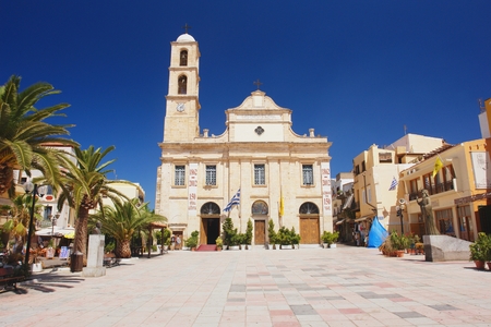 Orthodox church on the square in Chania, Creteのeditorial素材