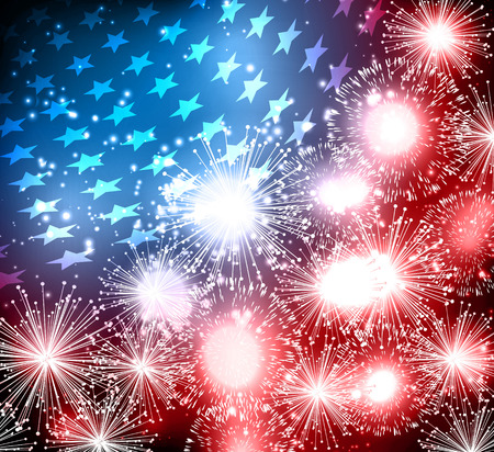 Abstract image of the American flagのイラスト素材